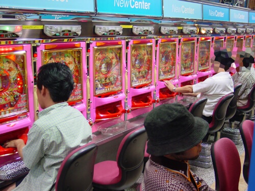 Pachinko Machine Gambling Hall. 