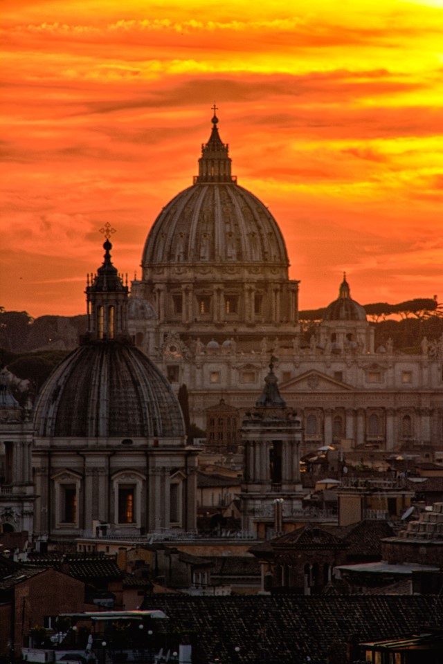 Roman Calendar: A view of Saint Peter's Basilica in Vatican City (full name: The Papal Basilica of Saint Peter in the Vatican). 