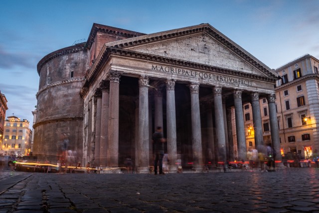 The Pantheon in Rome, Italy - a former Roman temple (flyintobooks.com). Julius Caesar was a Roman Consul.