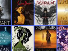 Dark Fantasy Books Collage - An array of book covers from the best dark fantasy novels, depicting supernatural worlds, mysterious characters, and gripping stories.