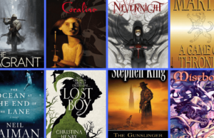 Dark Fantasy Books Collage - An array of book covers from the best dark fantasy novels, depicting supernatural worlds, mysterious characters, and gripping stories.